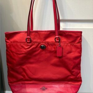 Coach Vibrant Red Tote Bag